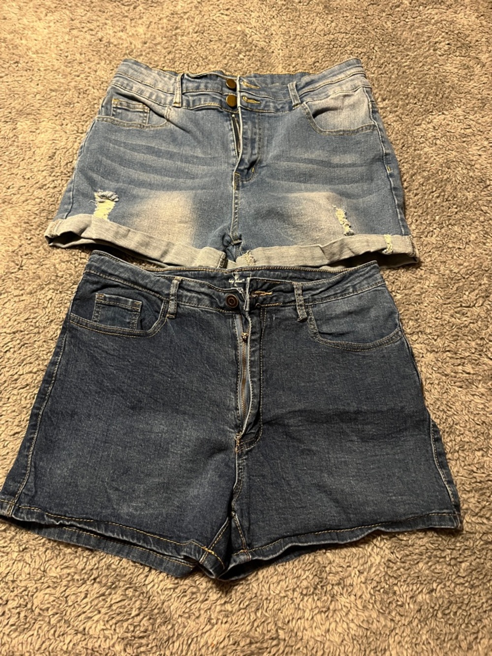 Baby Phat Women’s Denim Shorts Dark Blue & Unbranded Light Blue Both Size XL